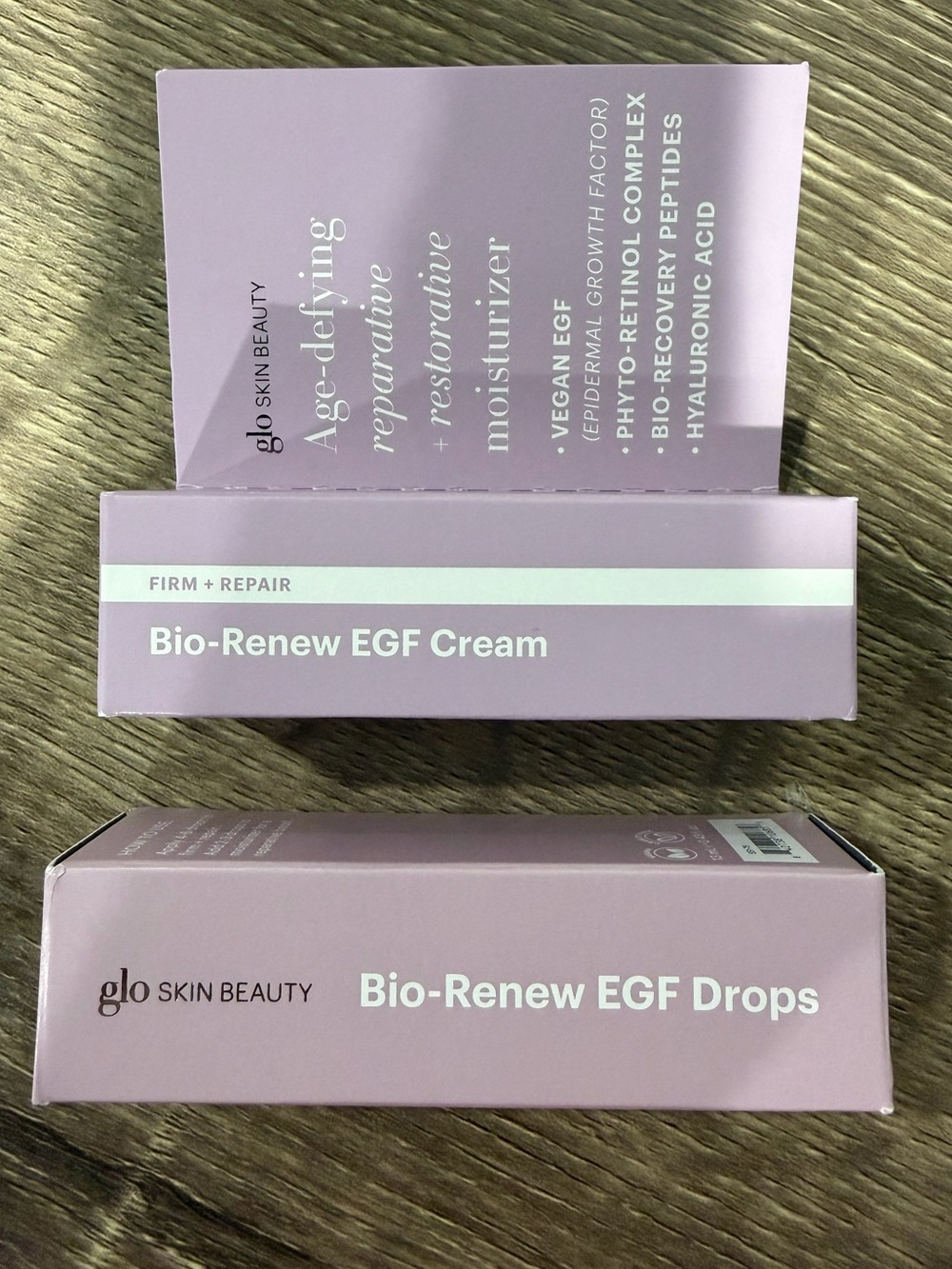 Glo Skin Beauty Bio-Renew EGF Cream and Drops - Travel Size Duo NEW
